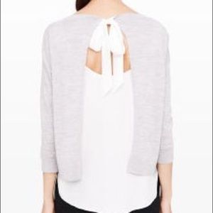 Club Monaco silk tie back merino sweater